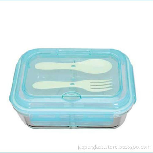 Microwavable Glass Meal Prep Container With Tableware Lid